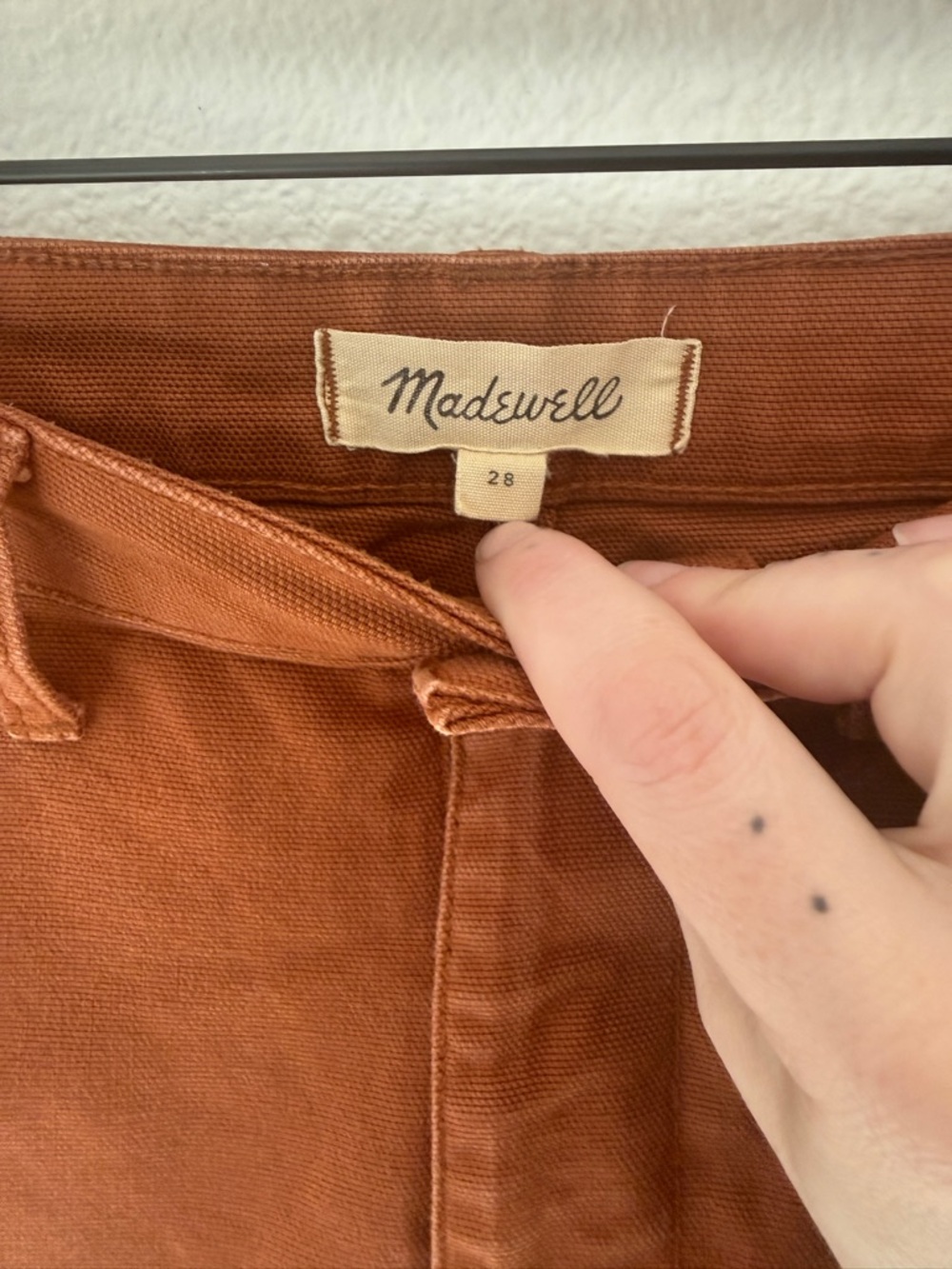 Madewell Emmett Wide Leg Cropped Pants - Rust / Orange - 28 - Picture 4 of 9